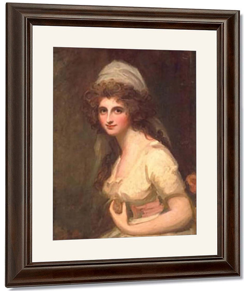Emma Hart, Later Lady Hamilton, In A White Turban By George Romney By George Romney