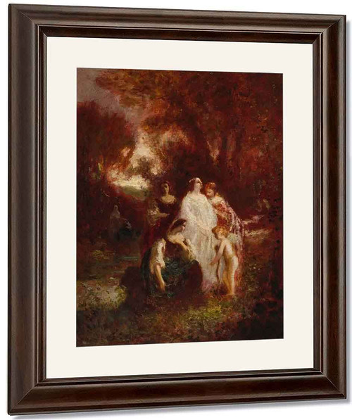 Figures In The Woods By Adolphe Joseph Thomas Monticelli