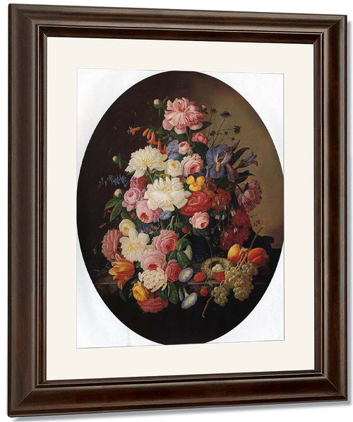 Floral Still Life With Bird's Nest2 By Severin Roesen