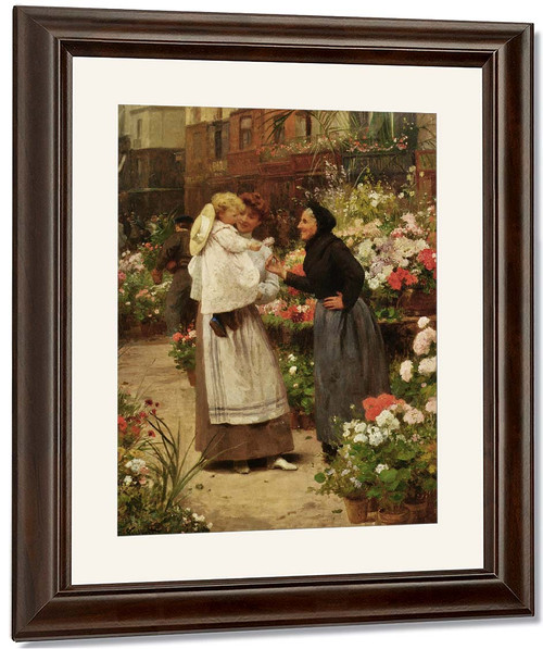 Flower Offering To A Child By Victor Gabriel Gilbert By Victor Gabriel Gilbert