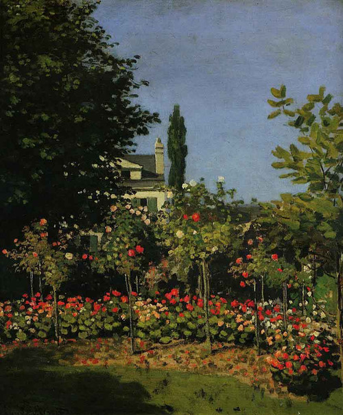 Garden In Bloom In Sainte Adresse By Claude Oscar Monet
