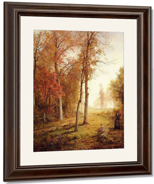 Gathering Leaves By William Trost Richards By William Trost Richards