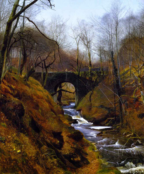 Ghyll Beck, Barden, Yorkshire By John Atkinson Grimshaw By John Atkinson Grimshaw