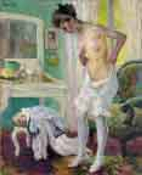 Girl In The Dressing Room By Edward Cucuel By Edward Cucuel