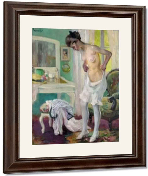Girl In The Dressing Room By Edward Cucuel By Edward Cucuel