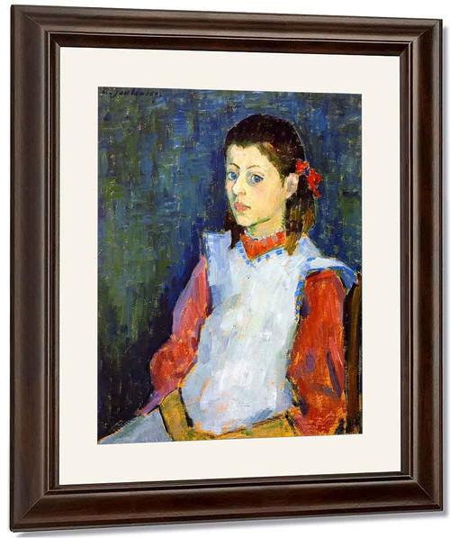 Girl In White Apron By Alexei Jawlensky By Alexei Jawlensky