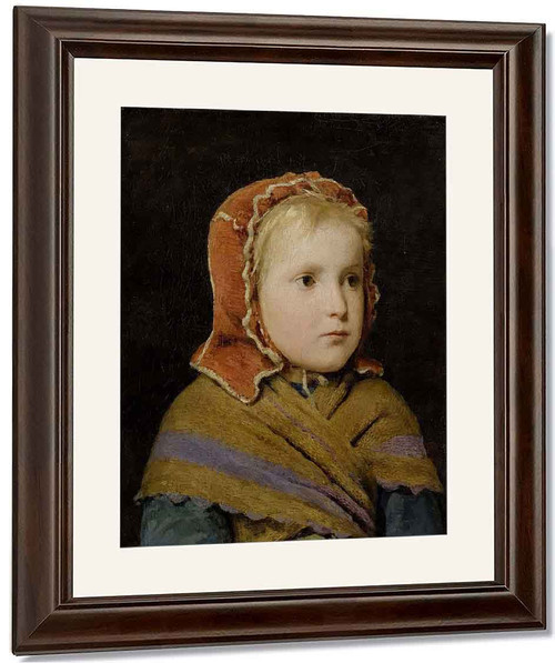 Girl With A Red Hood By Albert Anker