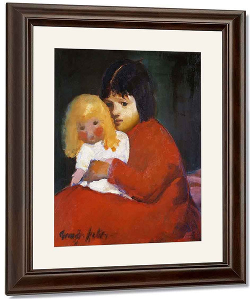 Girl With Doll By George Benjamin Luks