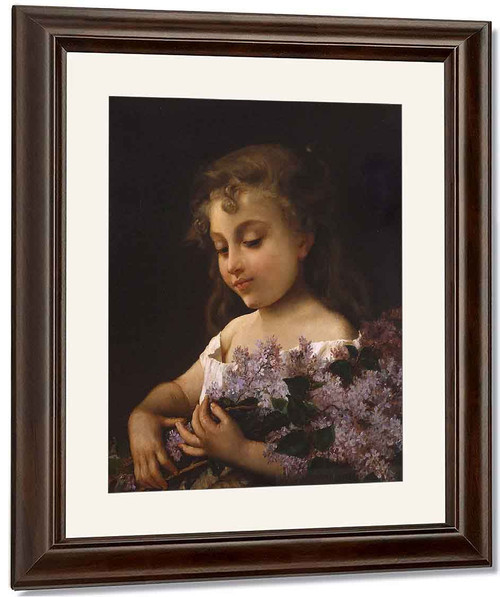 Girl With Lilacs By Emile Munier