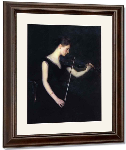 Girl With Violin By Edmund Tarbell