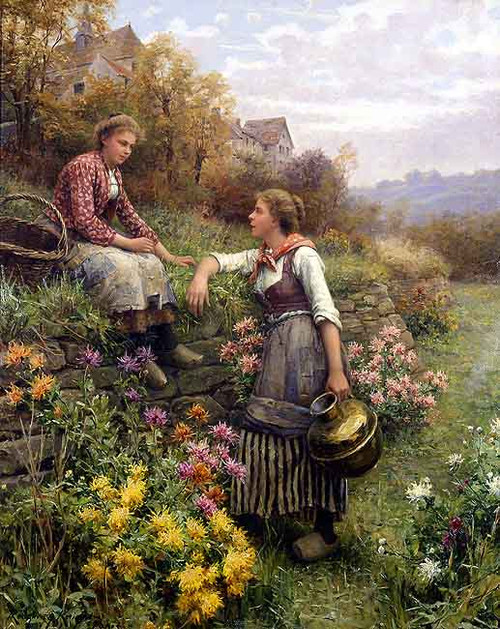 Gossips By Daniel Ridgway Knight By Daniel Ridgway Knight