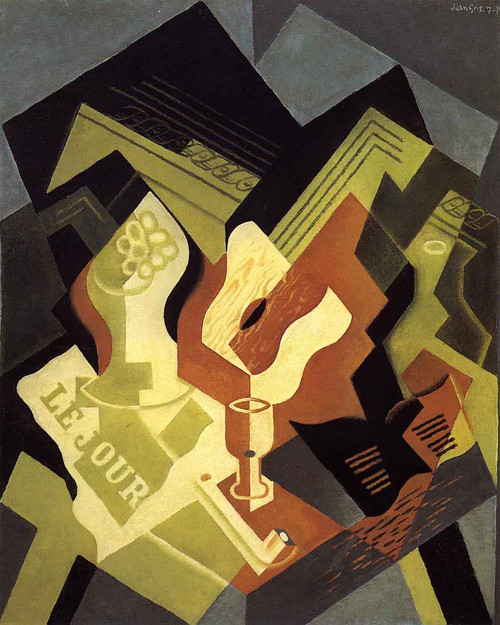 Guitar And Fruit Dish 5 By Juan Gris