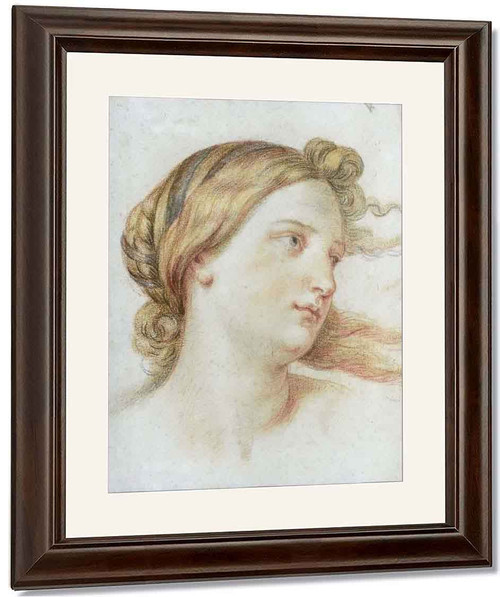 Head Of A Woman, After Guido Reni By Charles Joseph Natoire By Charles Joseph Natoire