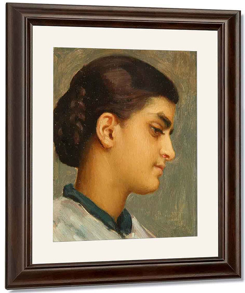 Head Of Spanish Girl By Sir Frederic Lord Leighton