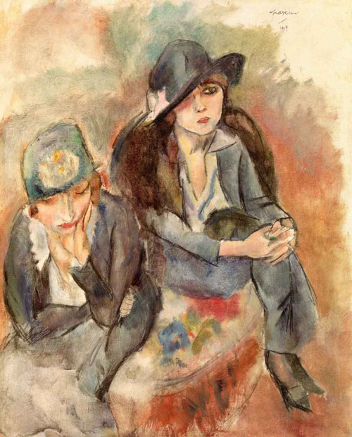 Hermine David And Friend By Jules Pascin By Jules Pascin