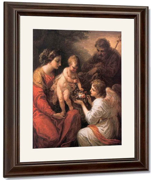 Holy Family With An Angel By Angelica Kauffmann By Angelica Kauffmann