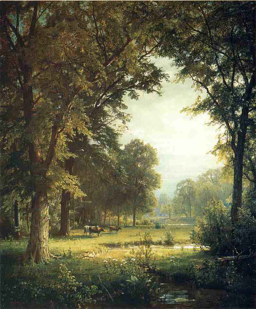 Idyllic Landscape By William Trost Richards By William Trost Richards