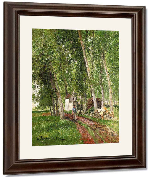 In The Woods At Moret By Camille Pissarro By Camille Pissarro