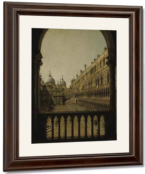 Interior Court Of The Doge's Palace, Venice By Canaletto By Canaletto