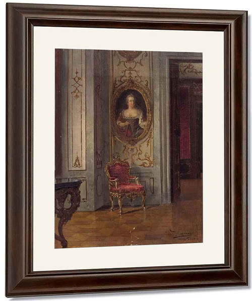 Interior With Portrait Of Empress Maria Theresia By Johann Hamza