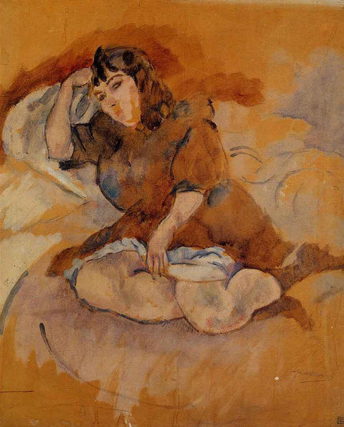 Italian Girl, Seated By Jules Pascin By Jules Pascin