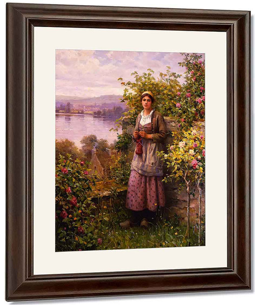 Julia In The Corner Of The Garden By Daniel Ridgway Knight By Daniel Ridgway Knight