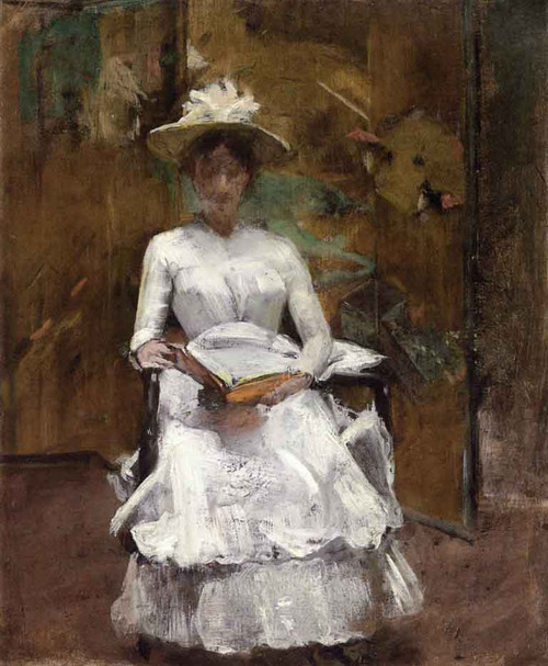Lady In White 2 By William Merritt Chase By William Merritt Chase