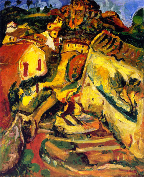 Landscape At Cagnes 455 By Chaim Soutine