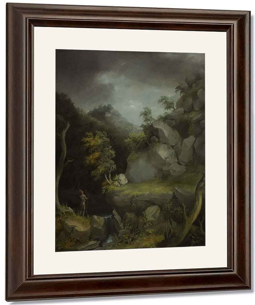 Landscape With Indian By Thomas Cole By Thomas Cole