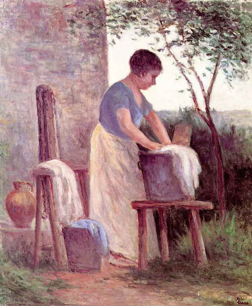 Laundress By Maximilien Luce By Maximilien Luce