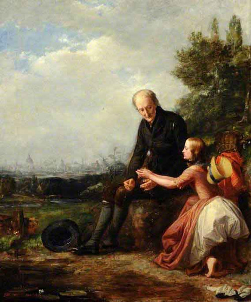 Little Nell And Her Grandfather By William Holman Hunt