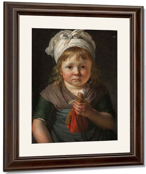 Little Peasant Girl With A Doll By Anne Louis Girodet De Roussy Trioson By Anne Louis Girodet De Roussy Trioson