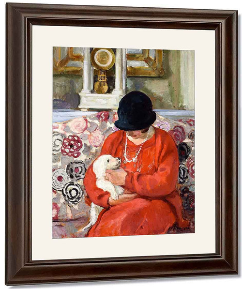 Little White Dog By Henri Lebasque By Henri Lebasque