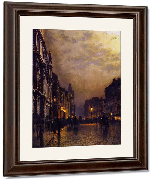 London, Piccadilly At Night By John Atkinson Grimshaw By John Atkinson Grimshaw