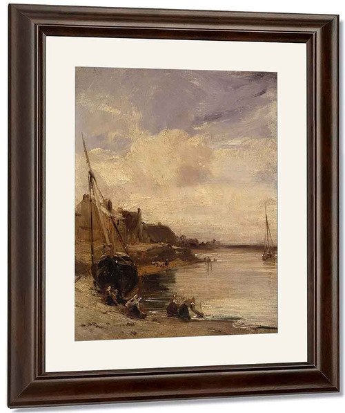 Low Tide At Boulogne By Richard Parkes Bonington