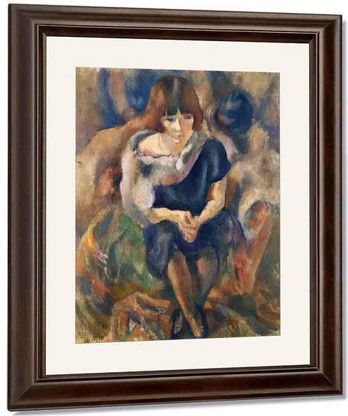 Lucy With A Fur Piece By Jules Pascin By Jules Pascin