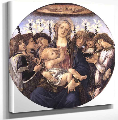 Madonna And Child With Eight Angels By Sandro Botticelli Art Reproduction