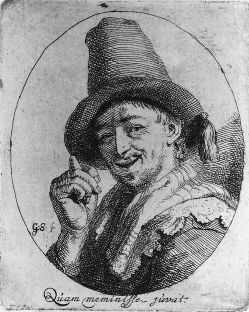 Man Making An Obscene Gesture By Godfried Schalcken