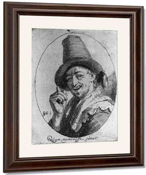 Man Making An Obscene Gesture By Godfried Schalcken