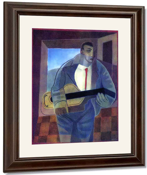 Man With A Guitar By Juan Gris