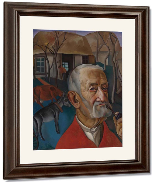 Man With A Pipe By Boris Grigoriev