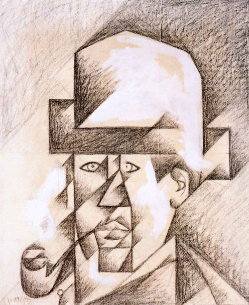 Man With A Pipe By Juan Gris