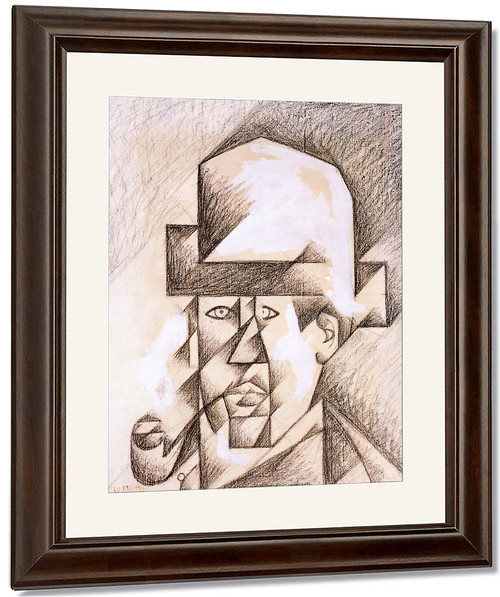 Man With A Pipe By Juan Gris