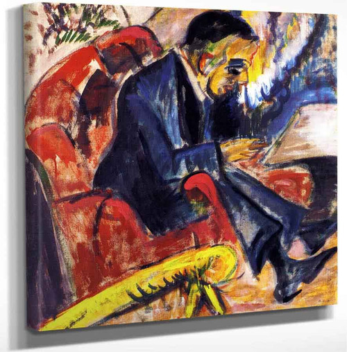 Man Sitting On A Park Bench By Ernst Ludwig Kirchner Art Reproduction