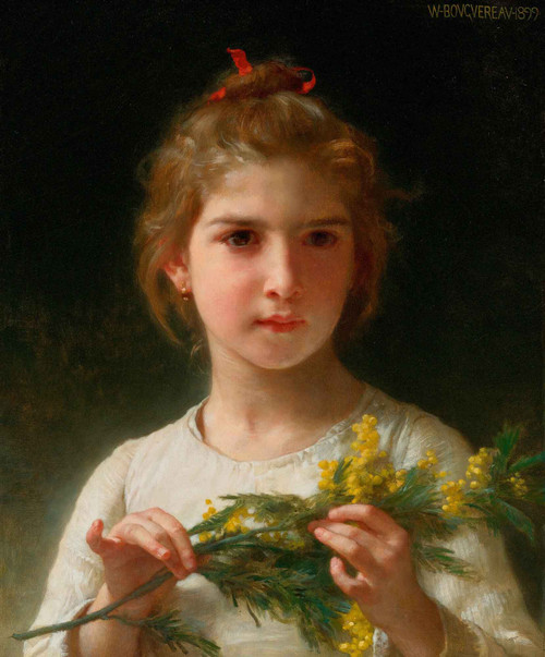 Mimosa By William Bouguereau By William Bouguereau