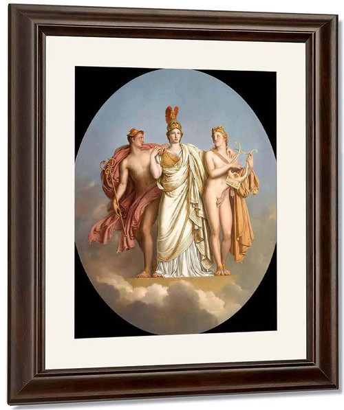 Minerva Between Apollo And Mercury By Anne Louis Girodet De Roussy Trioson By Anne Louis Girodet De Roussy Trioson