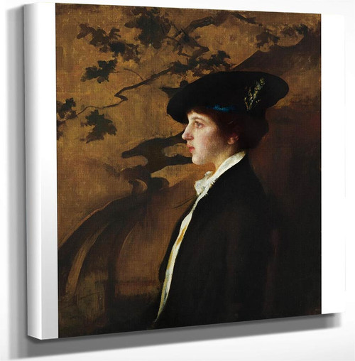 Mary With A Black Hat By Edmund Tarbell Art Reproduction