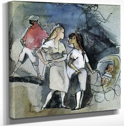 Men Women And Children By Jules Pascin Art Reproduction