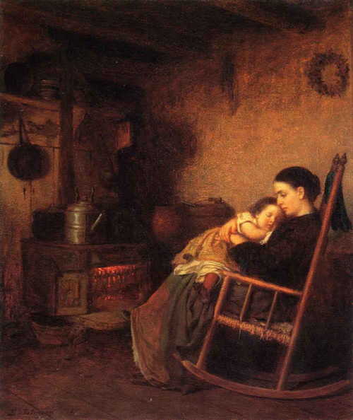 Mother And Child By Eastman Johnson By Eastman Johnson