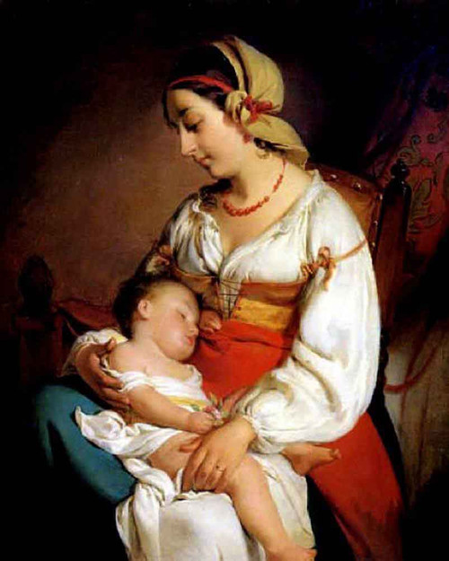 Mother Love By Friedrich Von Amerling By Friedrich Von Amerling